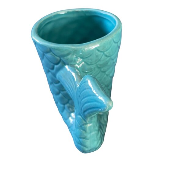 Turquoise Mermaid Tail Coffee Mug-Mermaid Coffee Cup - Picture 5 of 5